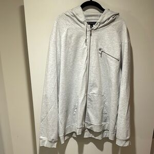 INC International Concepts Gray Zip Up Sweater